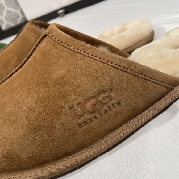 NEW‎ $90 UGG [ Men size 18 US ] Scuff Slipper Shoes in Chestnut Suede - Picture 5 of 16